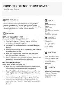 Computer Science Resume Sample Writing Tips Resume Genius with regard to size 800 X 1132