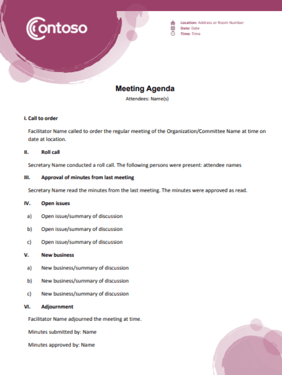 Conference Call Meeting Agenda Template Menom within proportions 954 X 1270