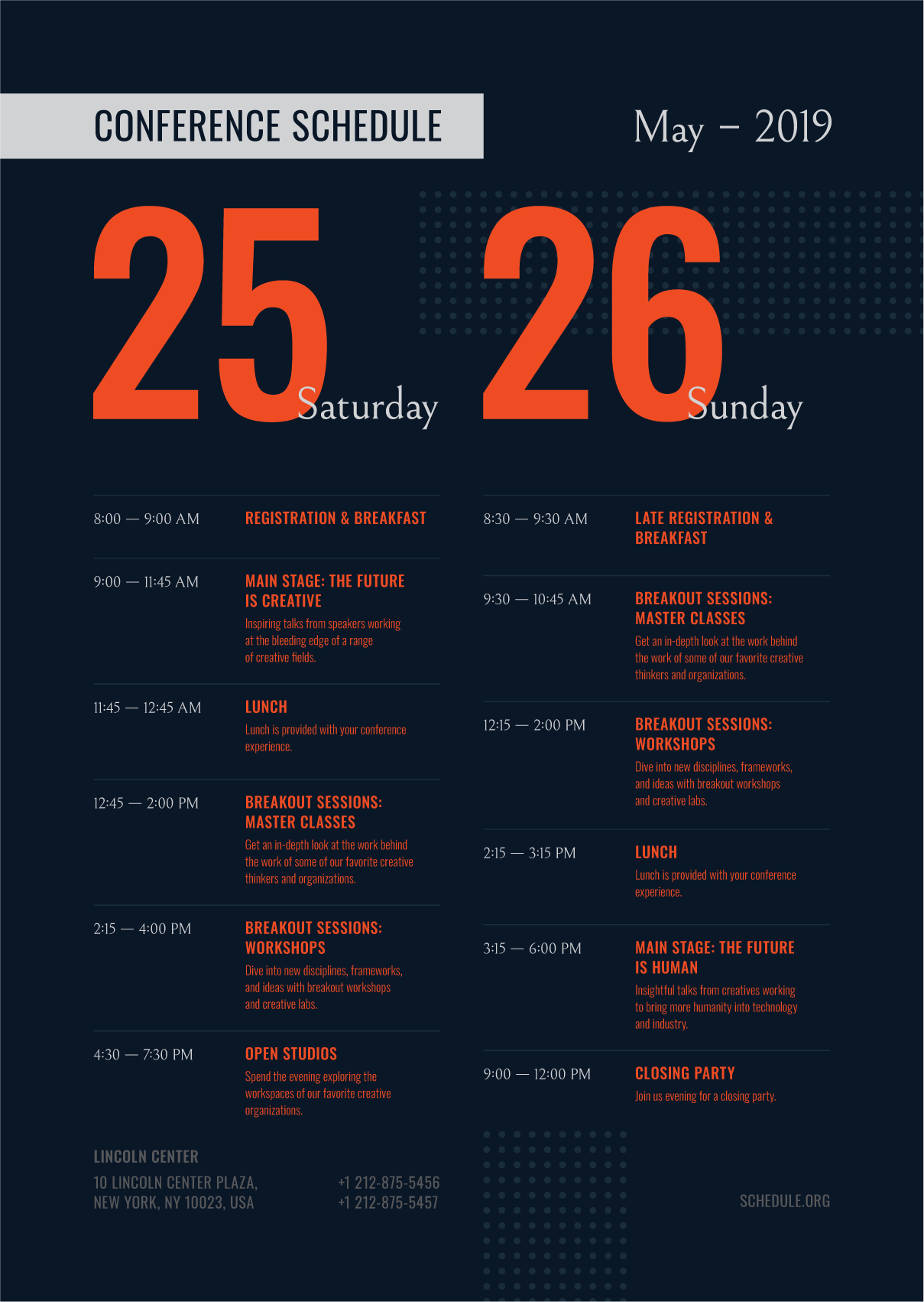 Conference Schedule Poster Template Event Schedule Design inside dimensions 1209 X 1702