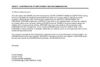 Confirmation Of Employment And Letter Of Recommendation regarding measurements 1000 X 1290