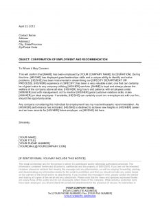 Confirmation Of Employment And Letter Of Recommendation regarding measurements 1000 X 1290