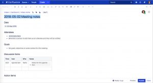 Confluence Is There A Template For Meeting Notes intended for measurements 1404 X 761