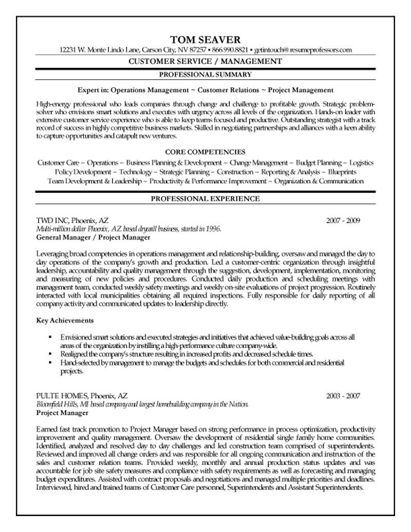 Construction Project Manager Resume regarding dimensions 800 X 1035