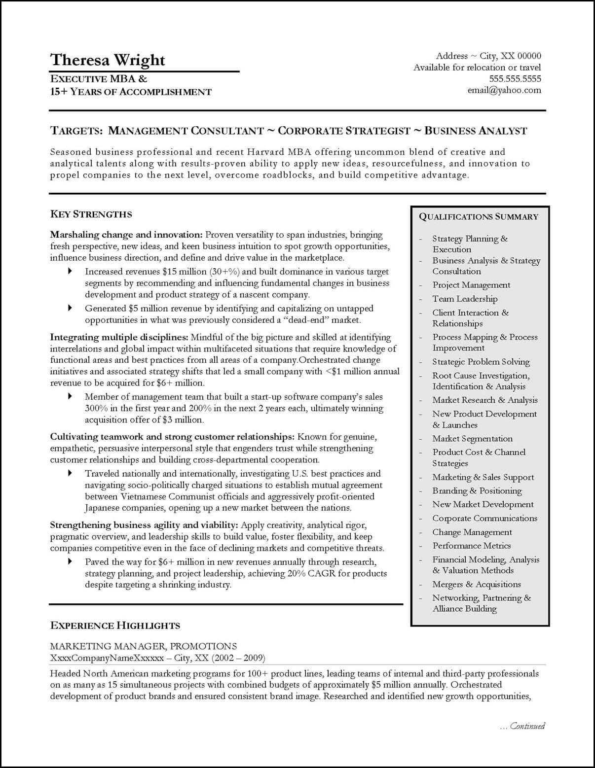 Consultant Resume Example Business Analyst Resume Resume intended for measurements 1206 X 1558