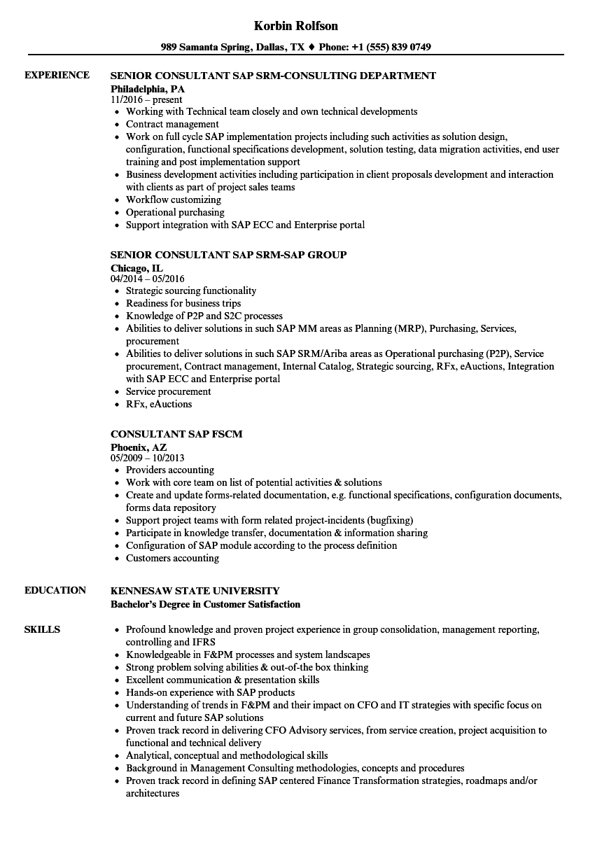 Consultant Sap Resume Samples Velvet Jobs with measurements 860 X 1240