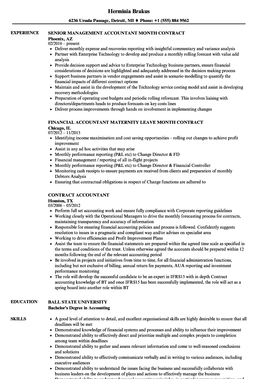 Contract Accountant Resume Samples Velvet Jobs in size 860 X 1240