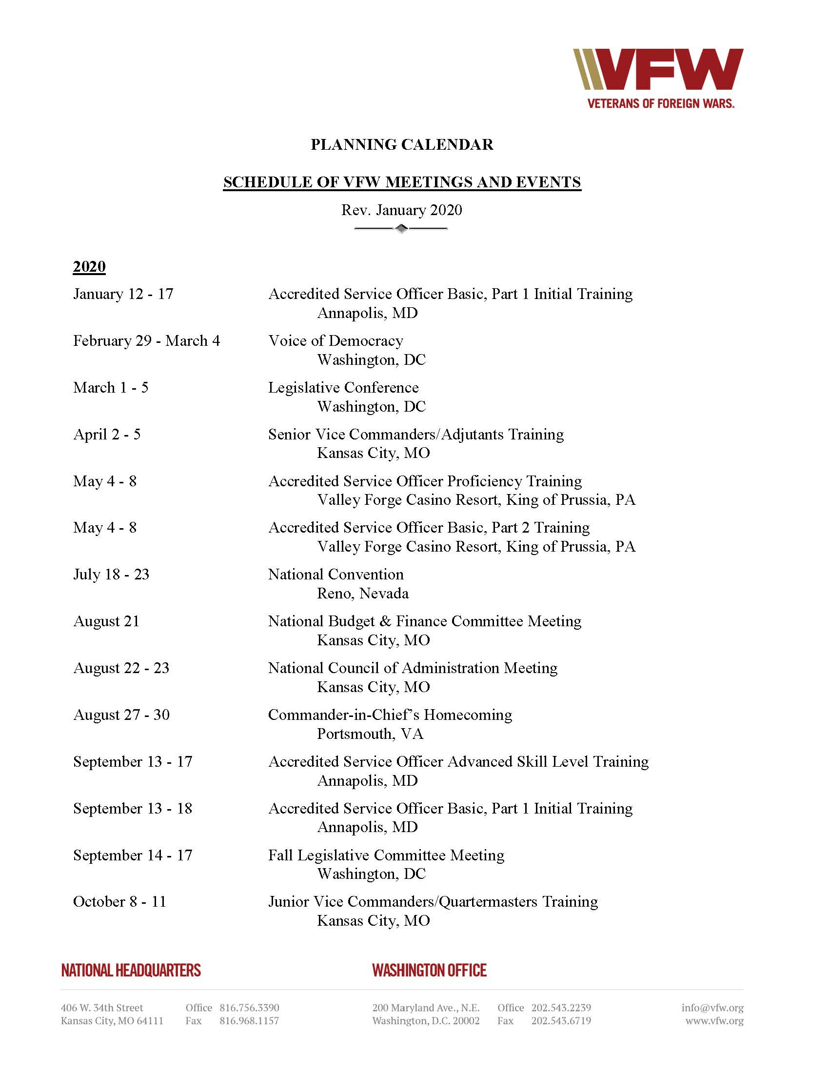 Vfw Meeting Minutes Template