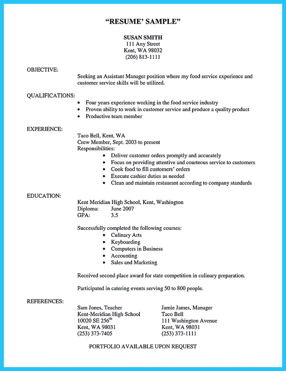 Cool Excellent Culinary Resume Samples To Help You Approved regarding size 927 X 1200