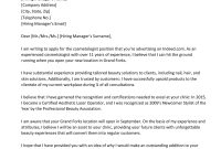 Cosmetologist Cover Letter Free Downloadable Sample inside dimensions 800 X 1132