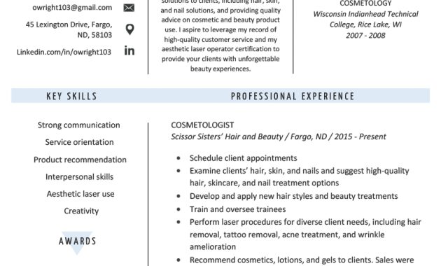 Cosmetologist Resume Sample Writing Guide Resume Genius throughout dimensions 800 X 1132