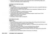 Counter Manager Resume Samples Velvet Jobs intended for dimensions 860 X 1240