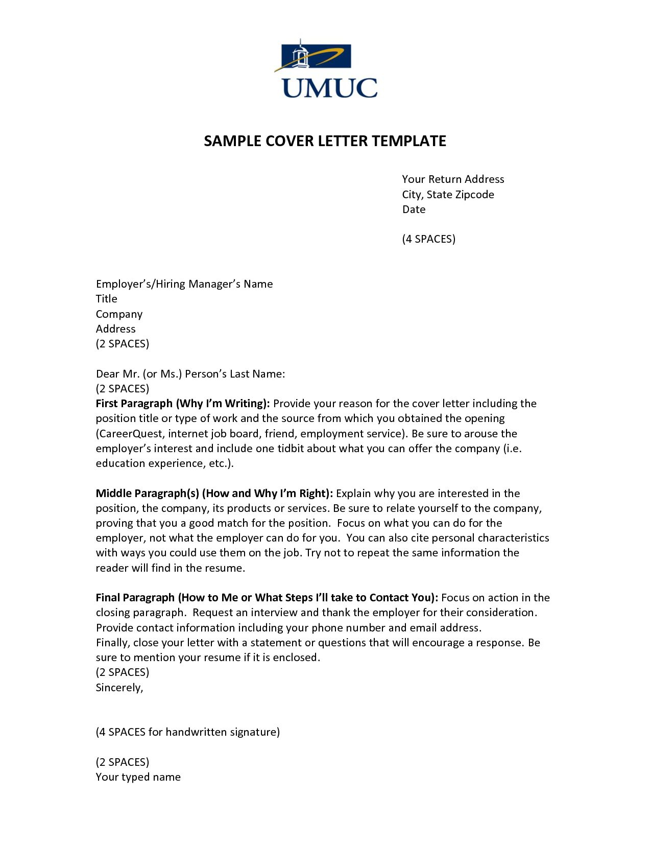 cover letter final examples