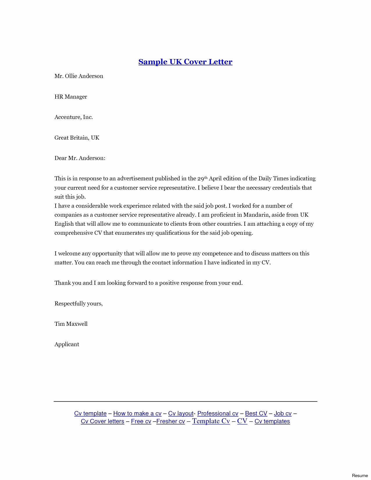 Cover Letter Example Ireland Debandje with regard to sizing 1275 X 1650