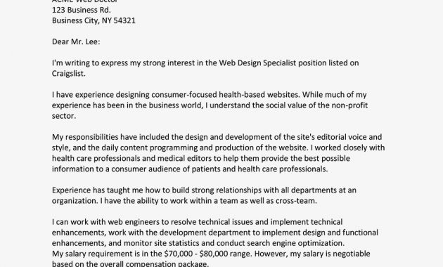 Cover Letter Example With Salary Requirements pertaining to dimensions 1000 X 1000