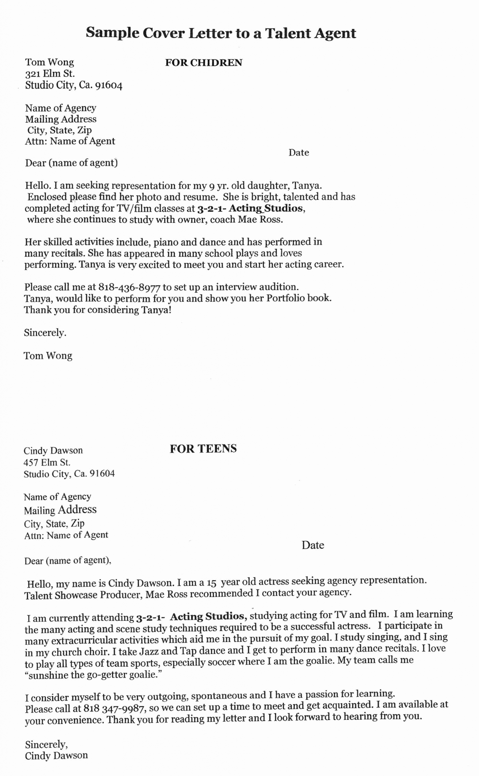Cover Letter Examples Acting Free Resume Templates with size 2009 X 3250