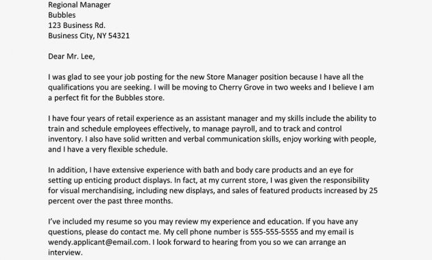 Cover Letter Examples For Management Jobs within proportions 1000 X 1000