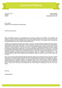 Cover Letter Examples Real People Credit Analyst Cover in size 1240 X 1754