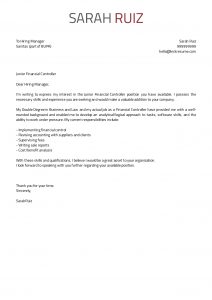 Cover Letter Examples Real People Junior Financial in sizing 1240 X 1754