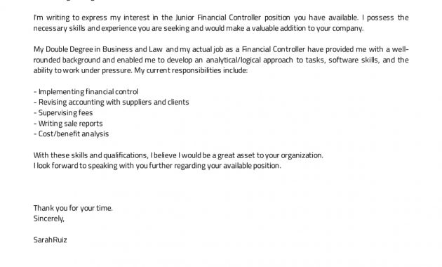 Cover Letter Examples Real People Junior Financial in sizing 1240 X 1754