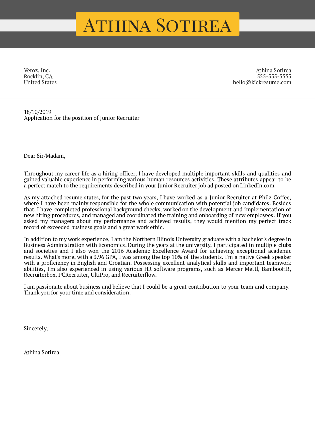 Cover Letter Examples Real People Junior Recruiter Cover pertaining to proportions 1240 X 1754