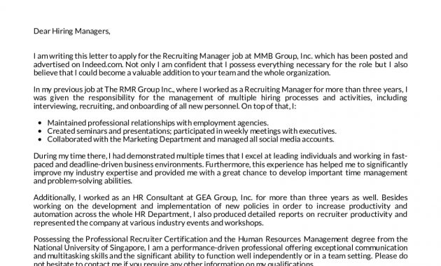 Cover Letter Examples Real People Recruiting Manager in dimensions 1240 X 1754