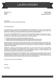 Cover Letter Examples Real People Recruiting Manager with regard to proportions 1240 X 1754