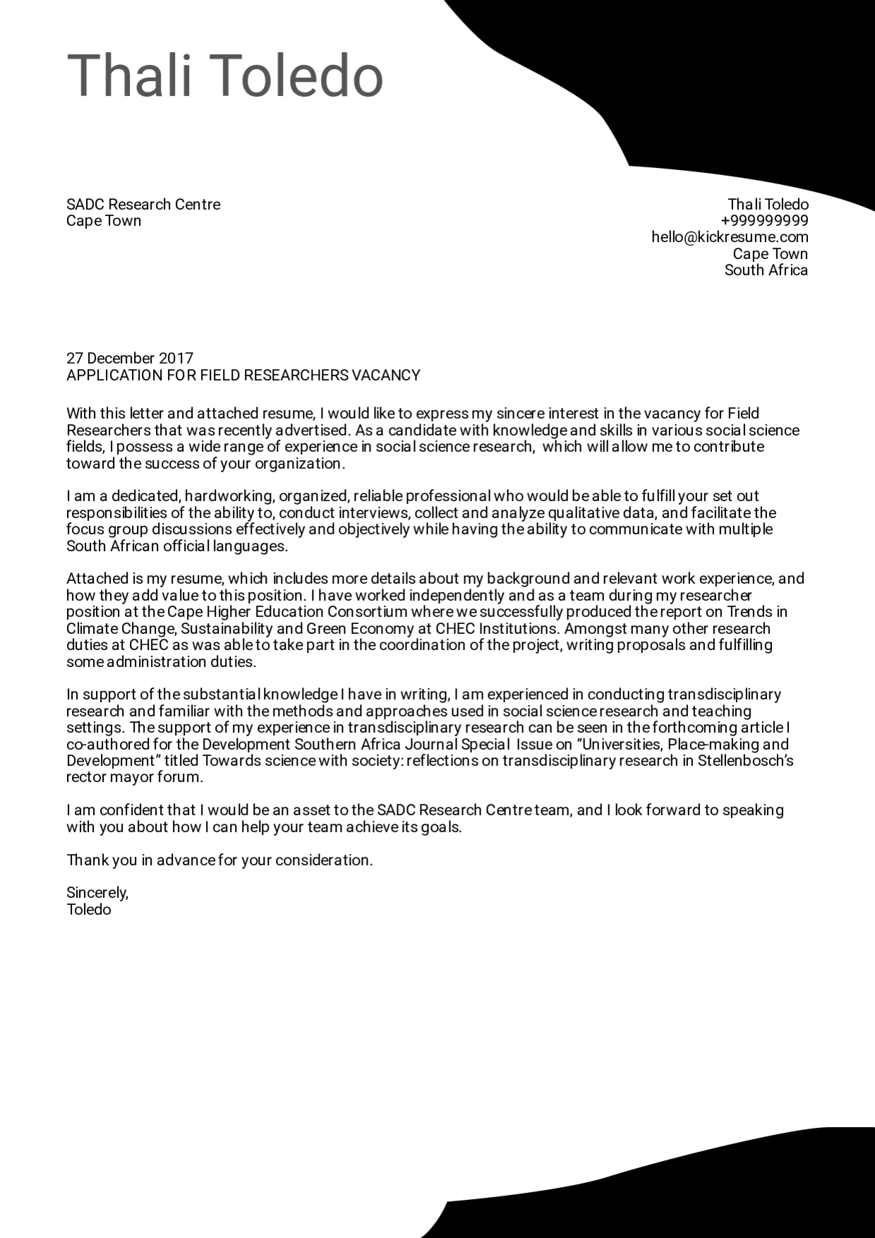 Cover Letter Examples Real People Science Research with regard to proportions 1240 X 1754