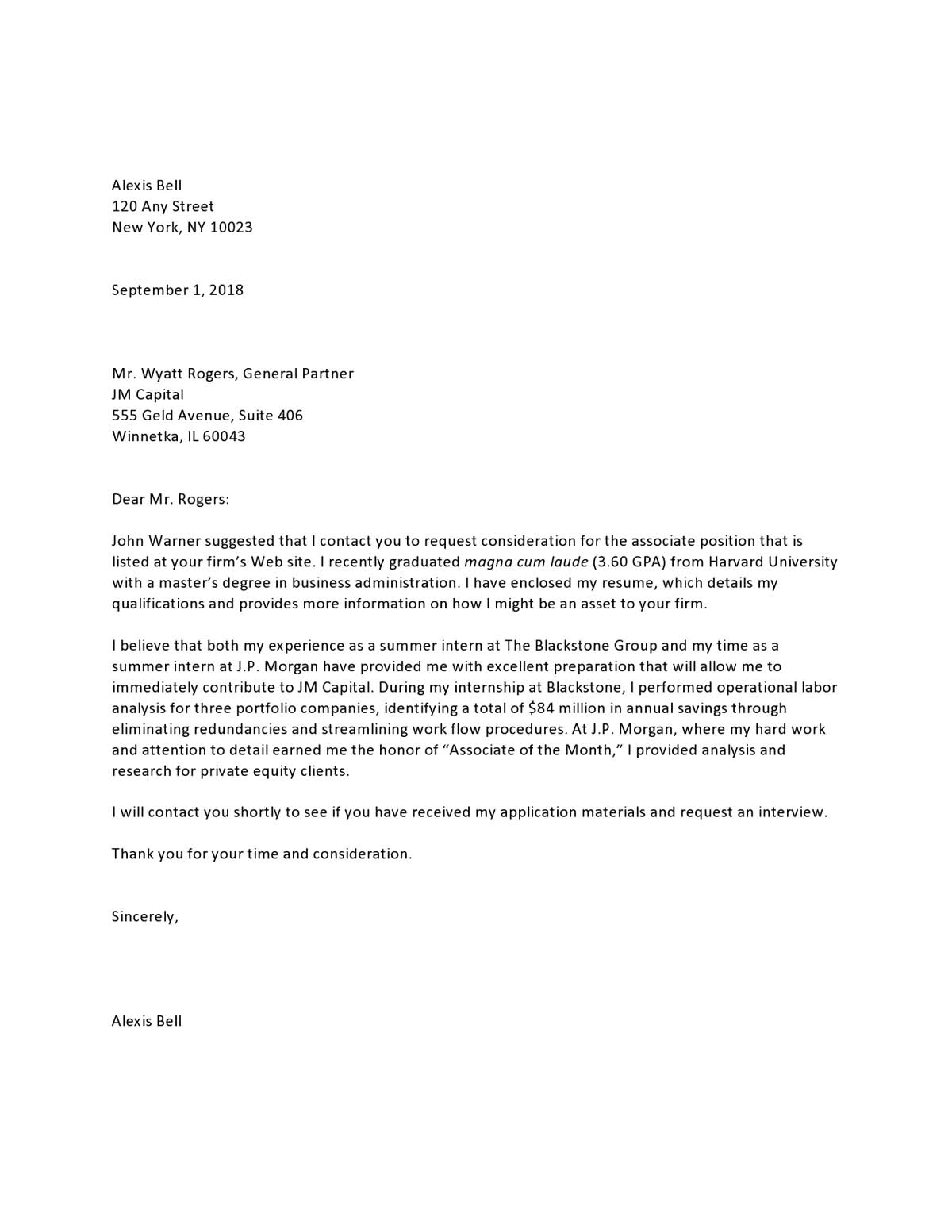 Cover Letter Examples Samples Templates Vault in sizing 1200 X 1553