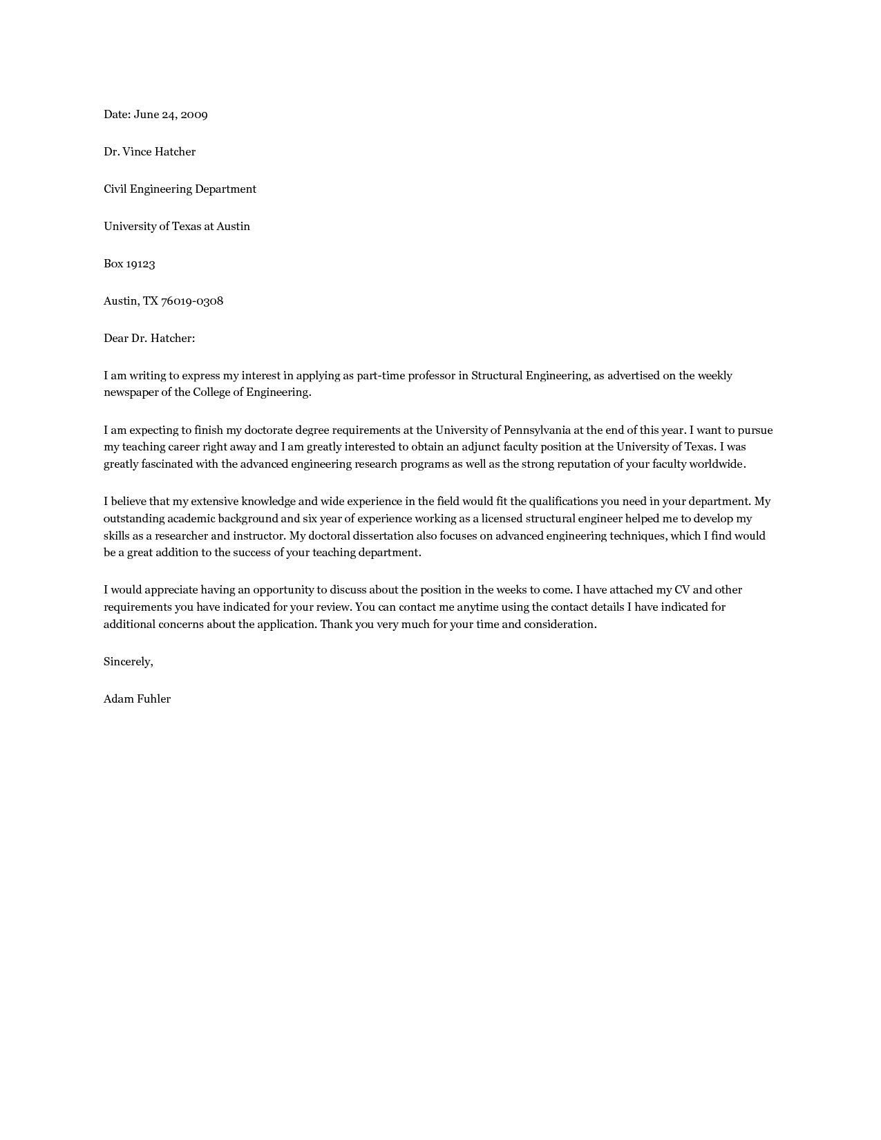 Cover Letter For Adjunct Faculty Akali for proportions 1275 X 1650