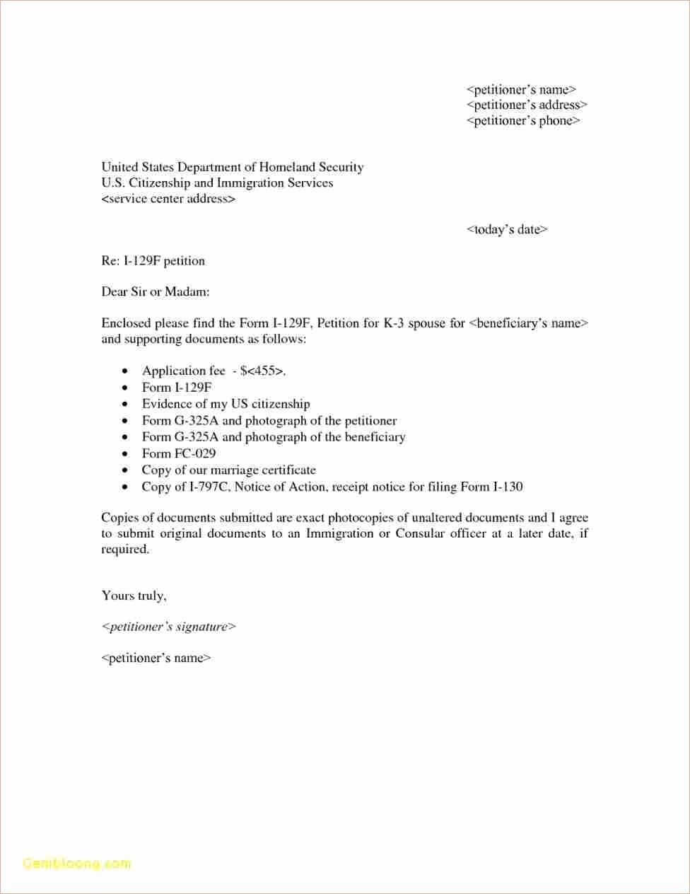 cover letter for form i 751