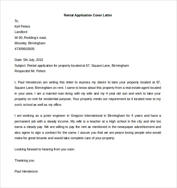 Cover Letter For Rental Application Menom with regard to measurements 585 X 620