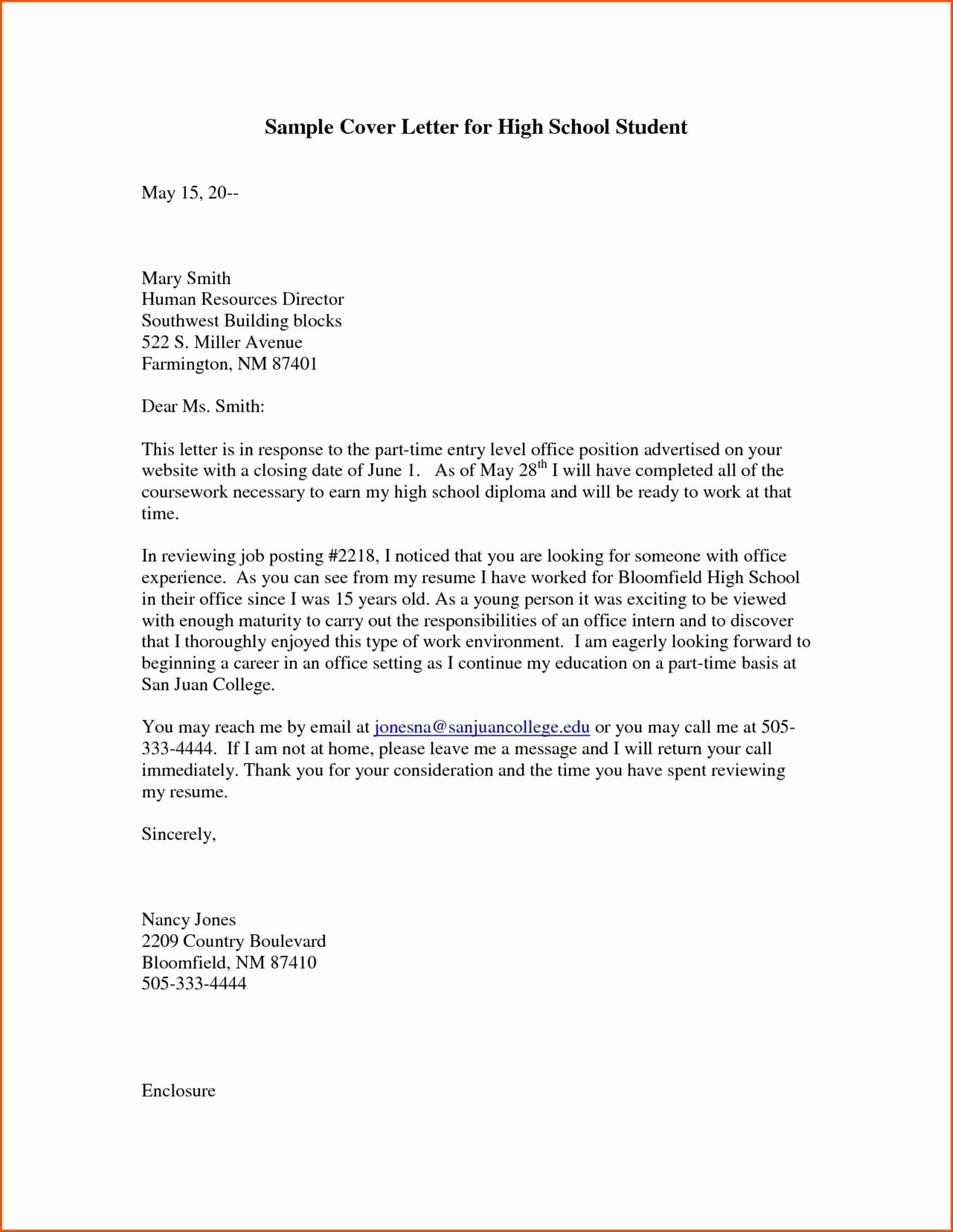 Cover Letter Template High School 2 Cover Letter Template inside dimensions 1900 X 2456