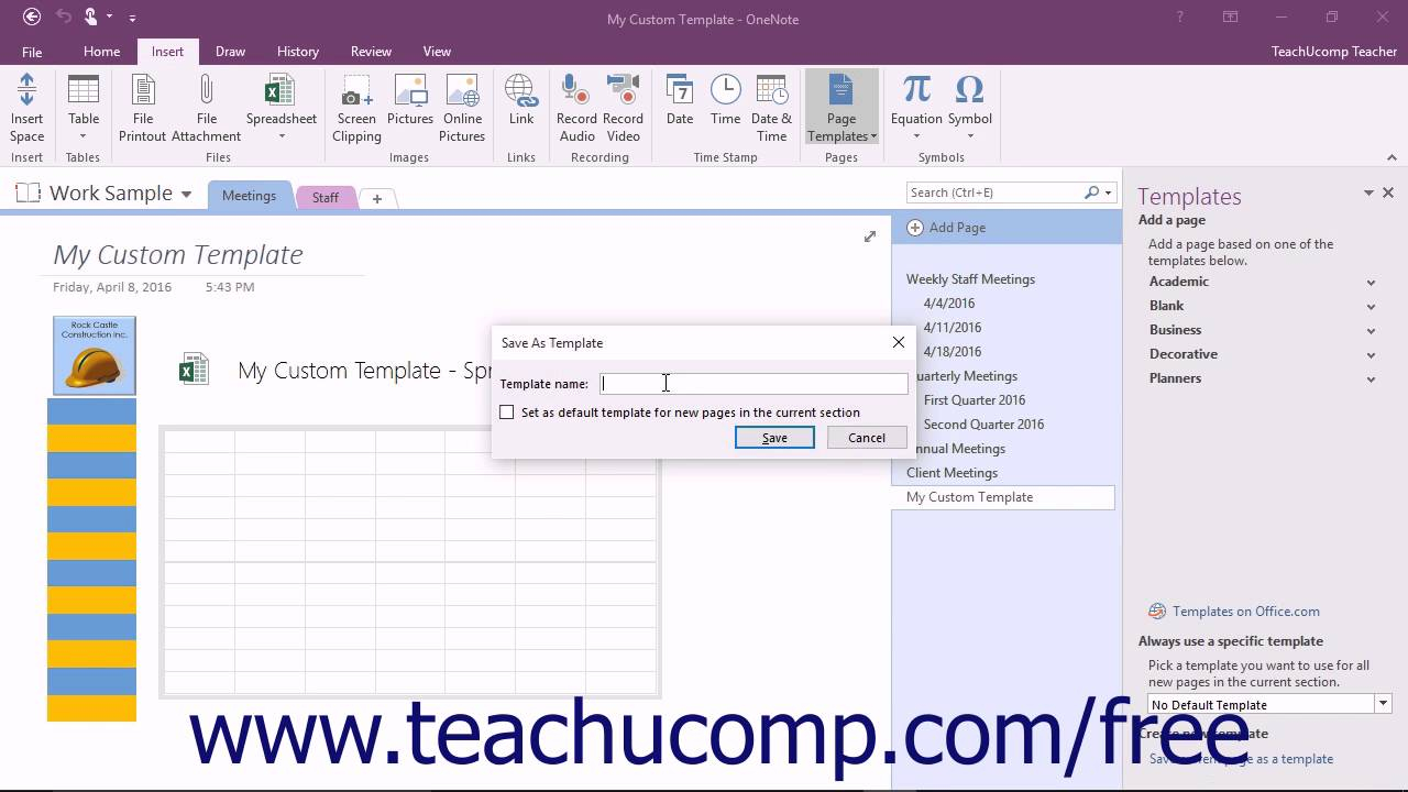 Create A Template In Onenote Tutorial Teachucomp Inc with regard to size 1280 X 720