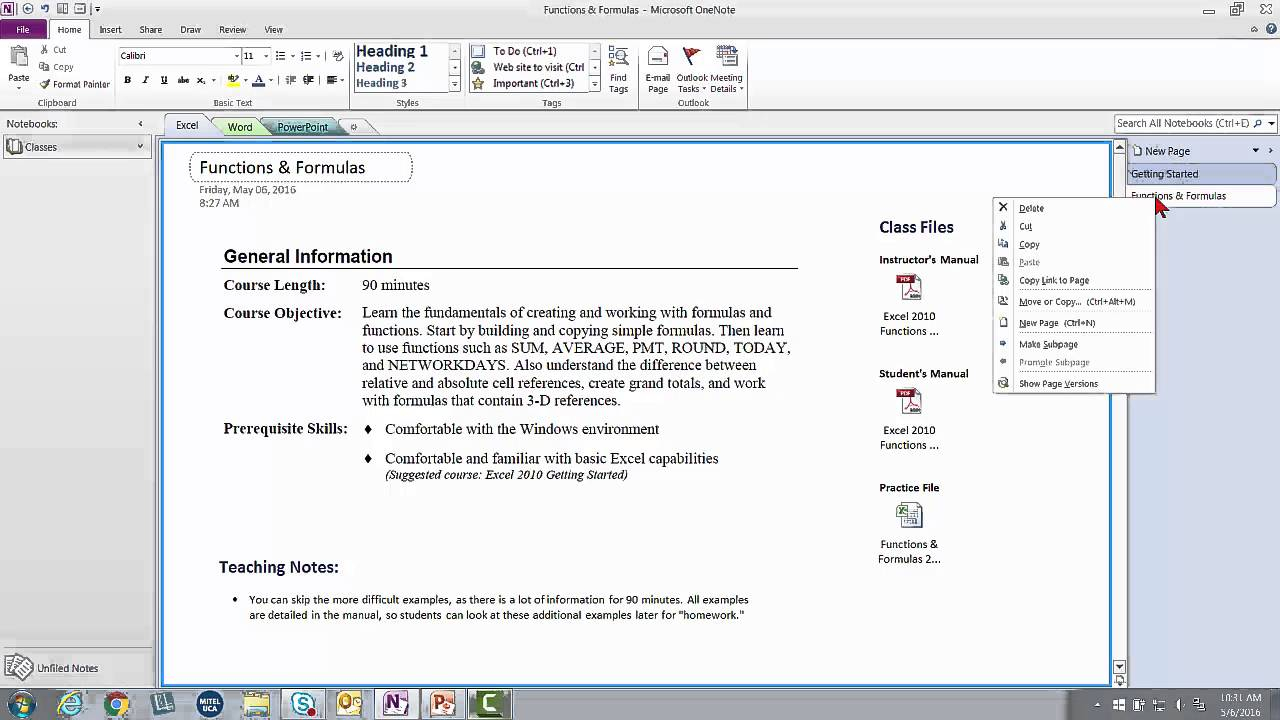 Creating A Custom Page Template In Onenote with regard to size 1280 X 720