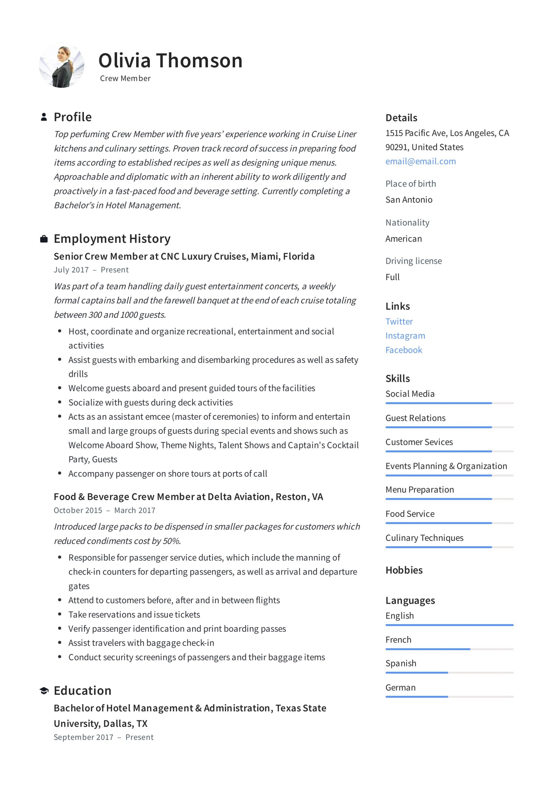 Crew Member Resume Writing Guide Download 12 Examples 2020 inside dimensions 2478 X 3507