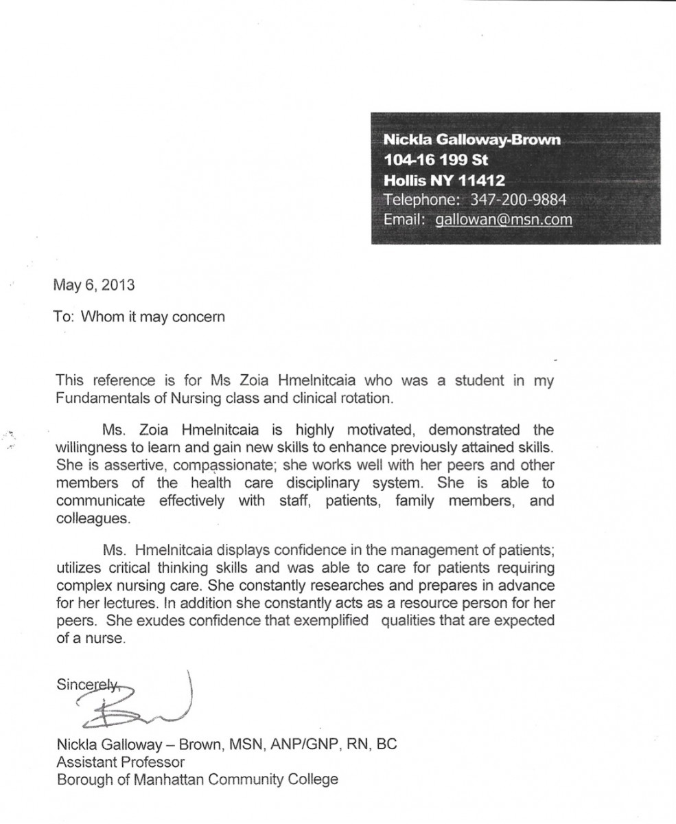Cuny Letter Of Recommendation Caflei with dimensions 985 X 1200