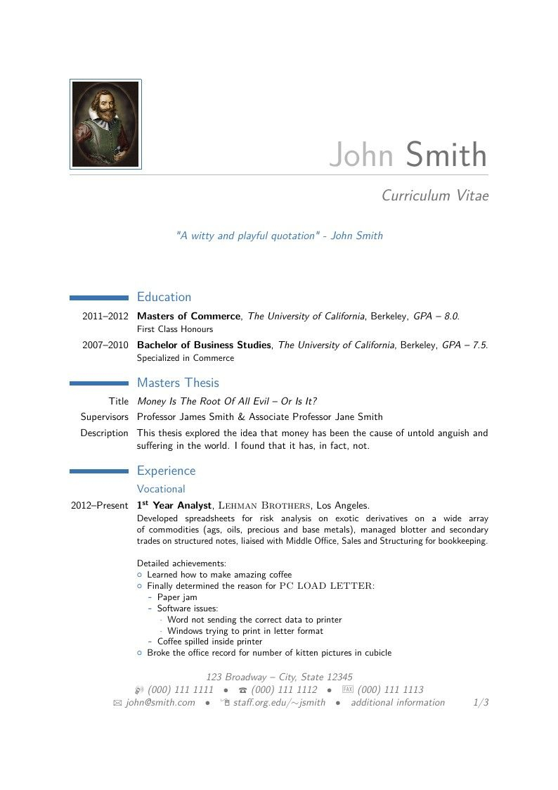 Curriculum Vitae Overleaf inside measurements 794 X 1123