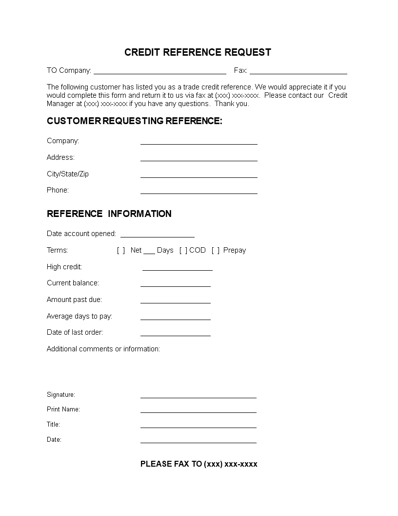 Customer Credit Reference Letter Templates At with dimensions 816 X 1056