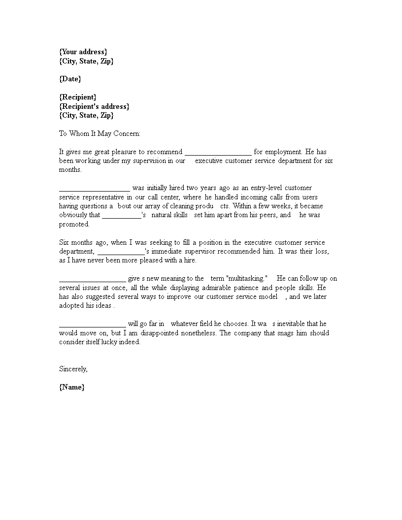 Customer Service Reference Letter Akali regarding measurements 816 X 1056