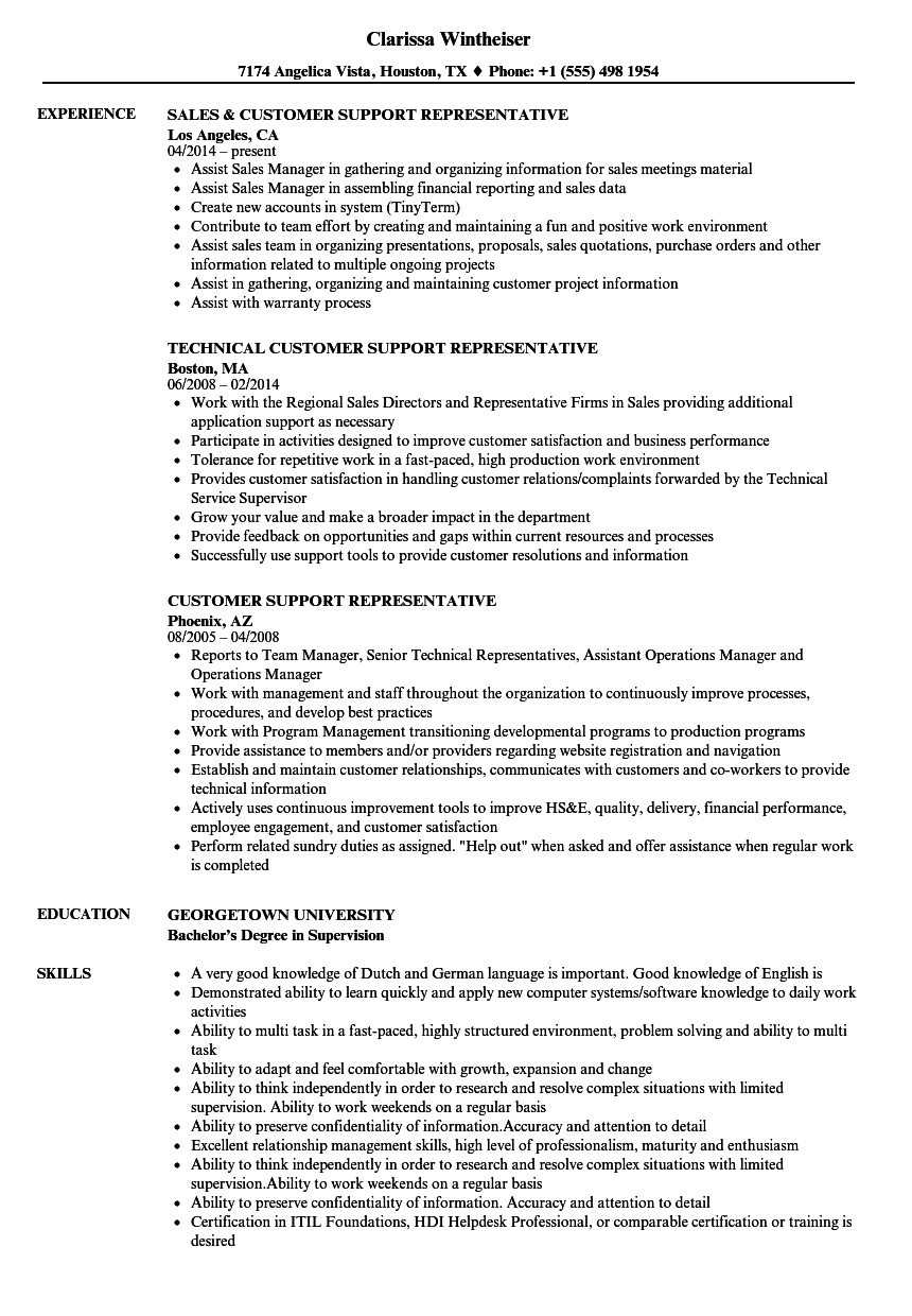 Customer Support Representative Resume Samples Velvet Jobs regarding sizing 860 X 1240