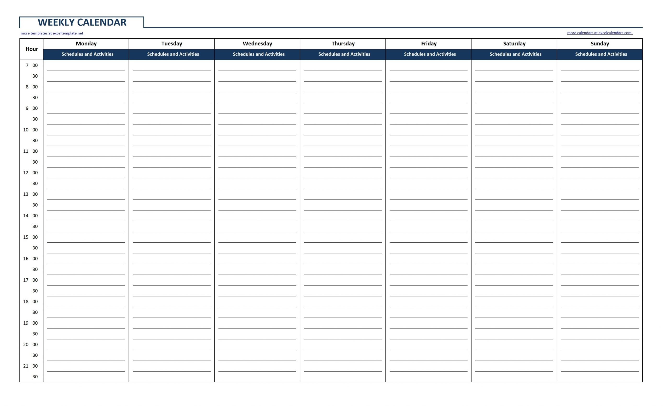 Cute Weekly Schedule Template With Time Debandje for size 3235 X 1966