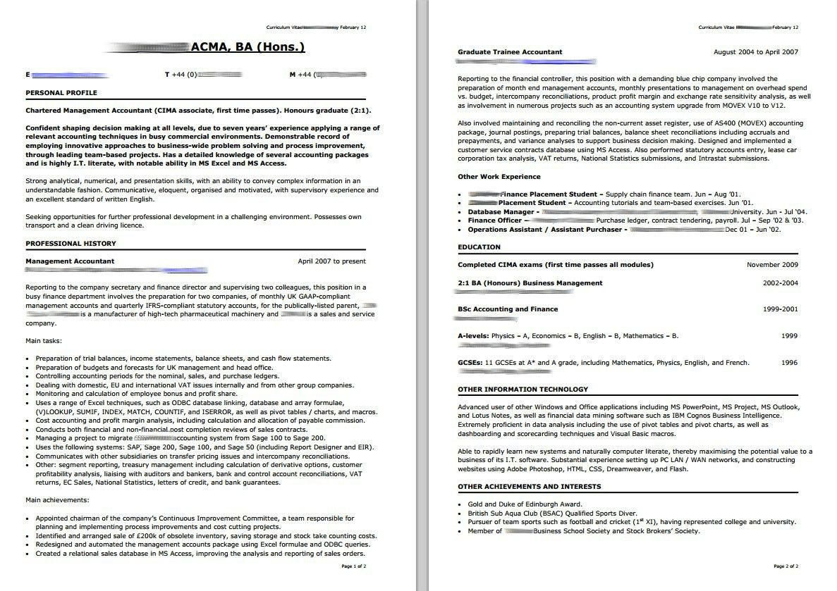 Cv Personal Statement Examples 3rd Person Cv Examples within sizing 1187 X 839