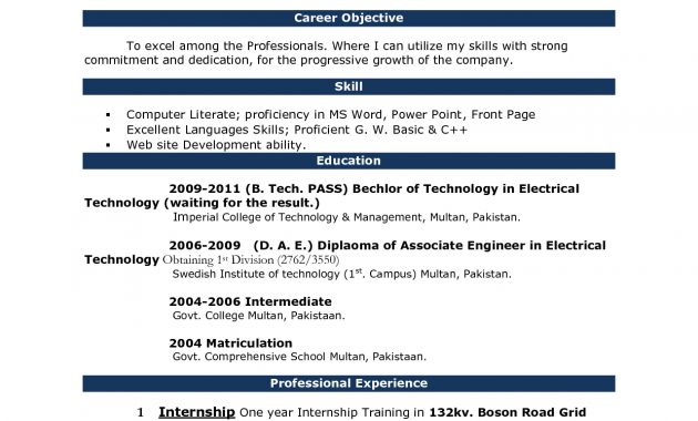 Cv Sample Format In Ms Word Resume Formatting In Word Resume regarding size 1241 X 1753