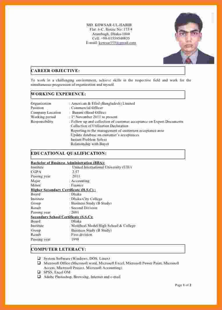 Cv Template Bangladesh Cv Format Resume Format Best inside sizing 764 X 1066