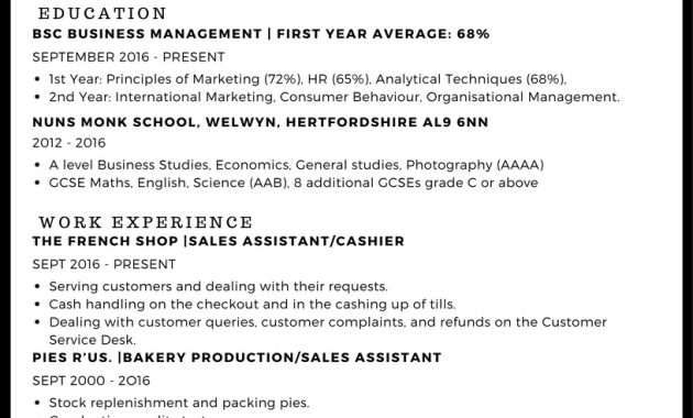 Cv Template For Gcse Students Enom in measurements 816 X 1056