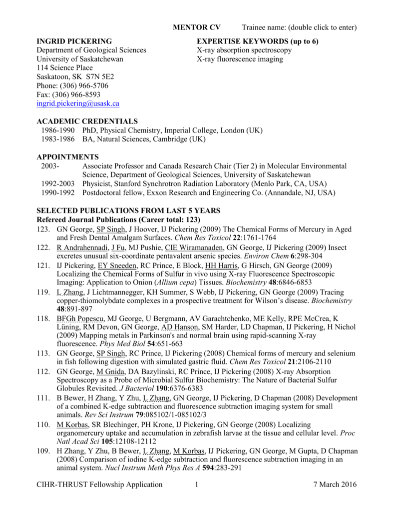 Cv Template For Trainees And Mentors regarding proportions 791 X 1024