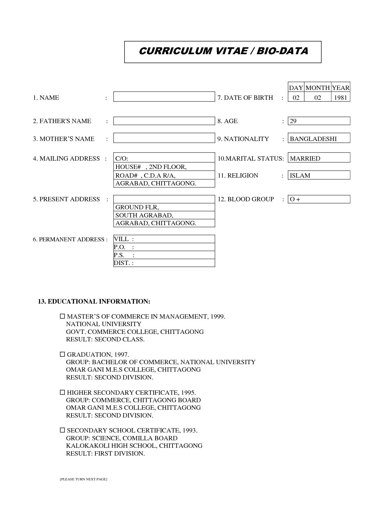 Cv Template For Year 11 Students Enom in proportions 1350 X 1800