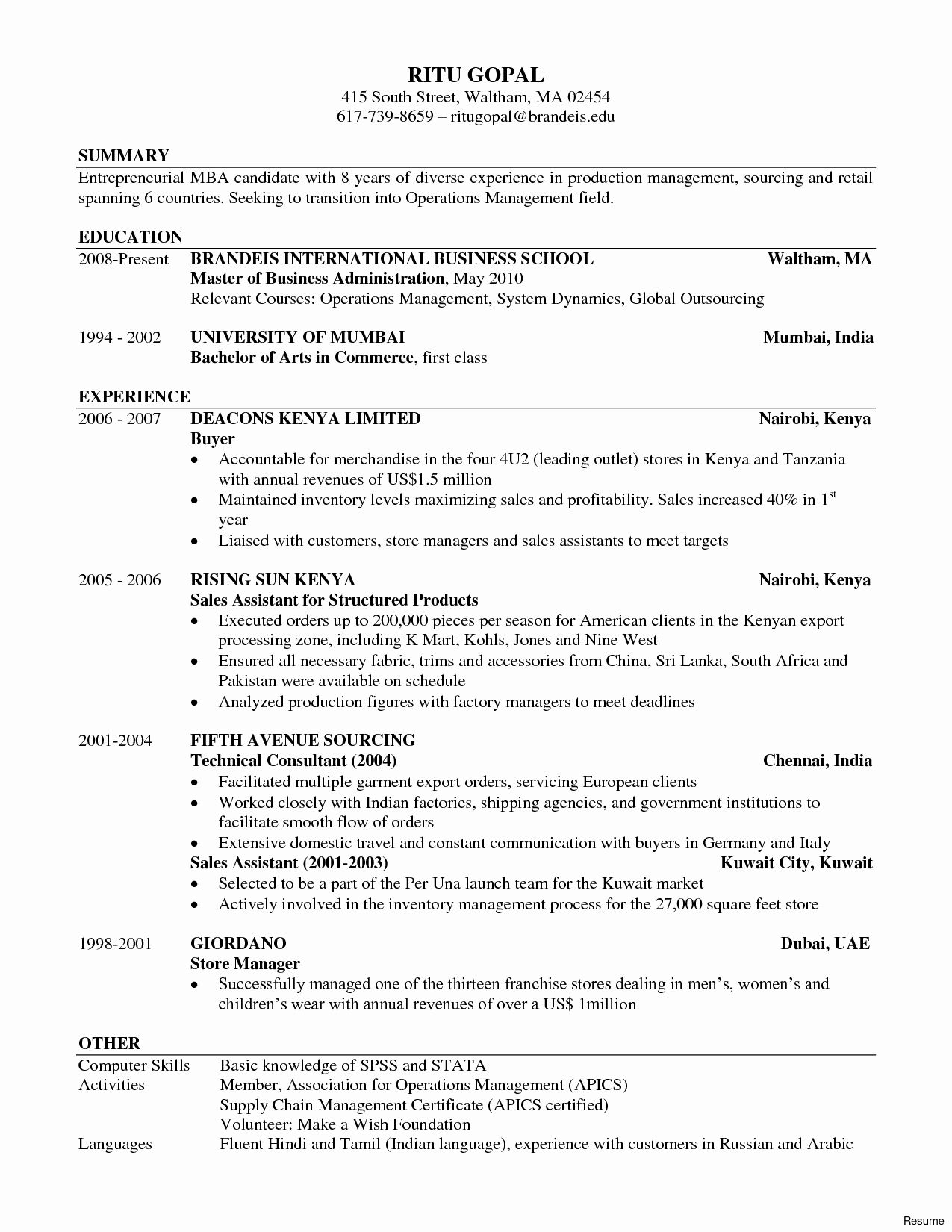 Cv Template Harvard Business Resume Business Resume inside dimensions 1275 X 1650