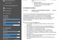 Cv Template Nederlands Word Debandje intended for dimensions 1448 X 2048