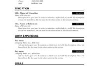 Cv Template Overleaf Simple Resume Template Resume intended for measurements 794 X 1123